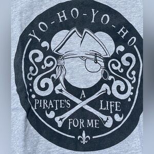 Girls Disney Mickey Mouse Pirate T-shirt 10-12 Pirates Cruise tee